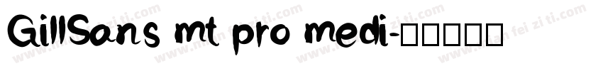 GillSans mt pro medi字体转换